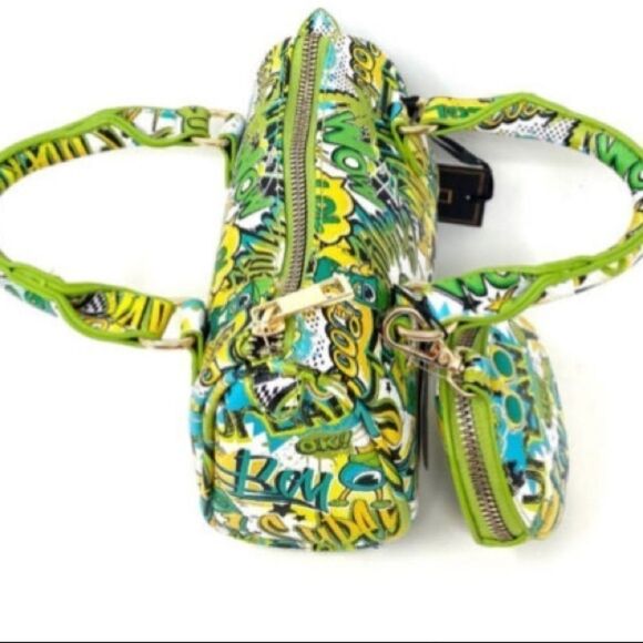 2-N-1 Graffiti Mini Handbag and Wallet - Picture 4 of 5